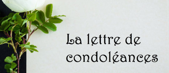 lettre de condoléances