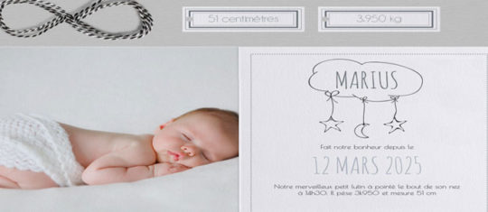 faire part pour la naissance